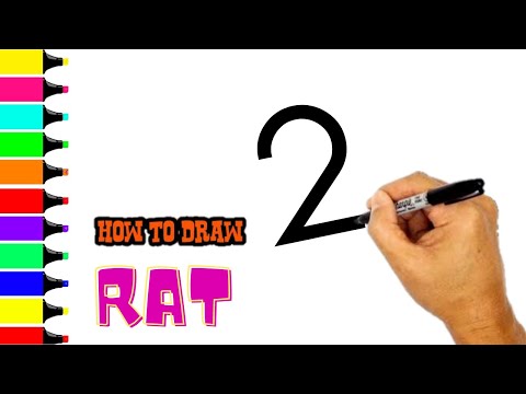 How To Draw Rat Or Mouse From Number 2 Draw From Numbers Easy Drawing Myhobbyclass Com Learn Drawing Painting And Have Fun With Art And Craft