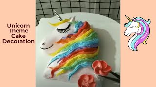 Unicorn Theme Cake Decoration | Unicorn Cake Ideas