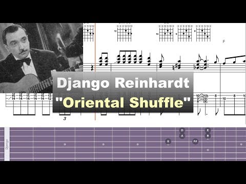 Django Reinhardt - "Oriental Shuffle" - Virtual Guitar Transcription by Gilles Rea