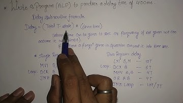 Write a ALP to generate a delay in 8085