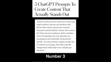 5 ChatGPT Prompts that will change your content forever!