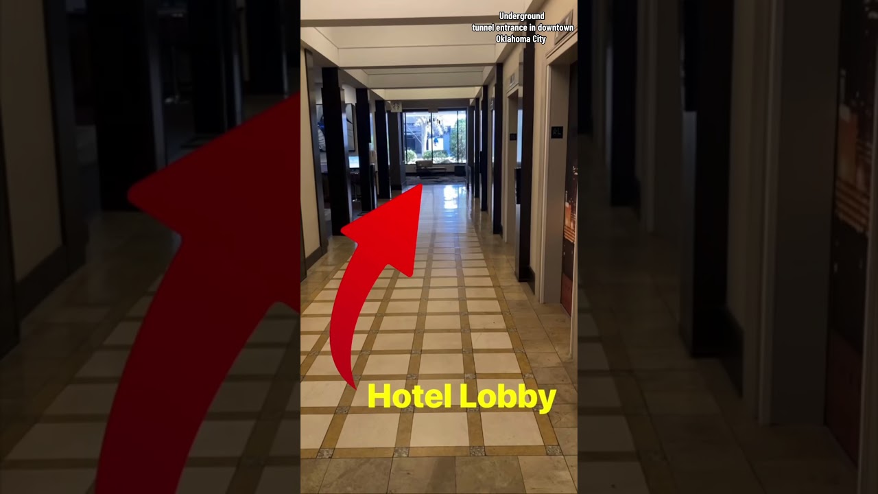 Sheraton Hotel Underground  tunnel entrance in downtown Oklahoma City 🔦😳  