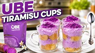 💜 Purple Tiramisu Cups with Ube Superfood | No Coffee Dessert screenshot 2
