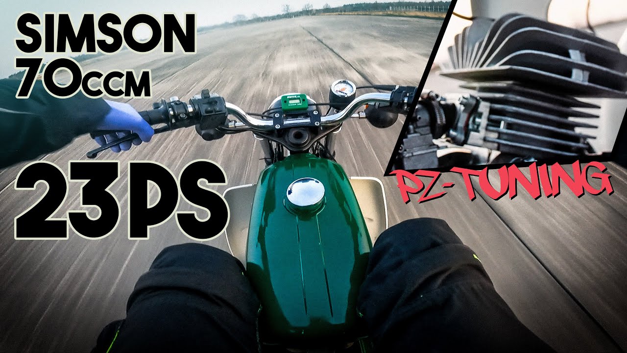 Simson 70ccm 23PS Onboard-Test