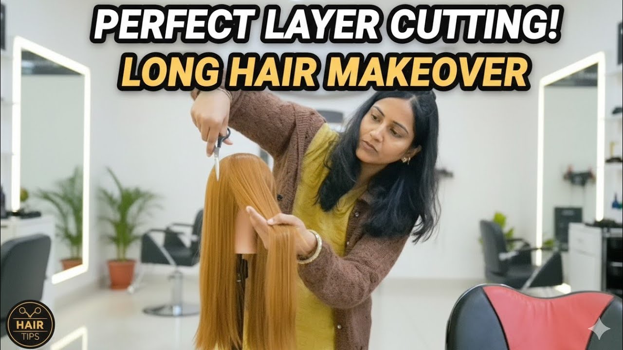 Long Layer Cutting Practice step by step l Layer Cutting l Get Perfect ...