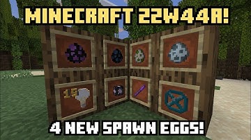 Snapshot 22w44a Minecraft 1.20! 4 New Spawn Eggs! Wither And Ender Dragon Spawn Egg! Many Changes!