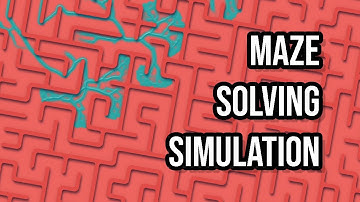 Watch teal slime solving a maze - SATISFYING simulation