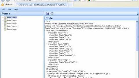 Creating Visual WebGui Applications using Xaml