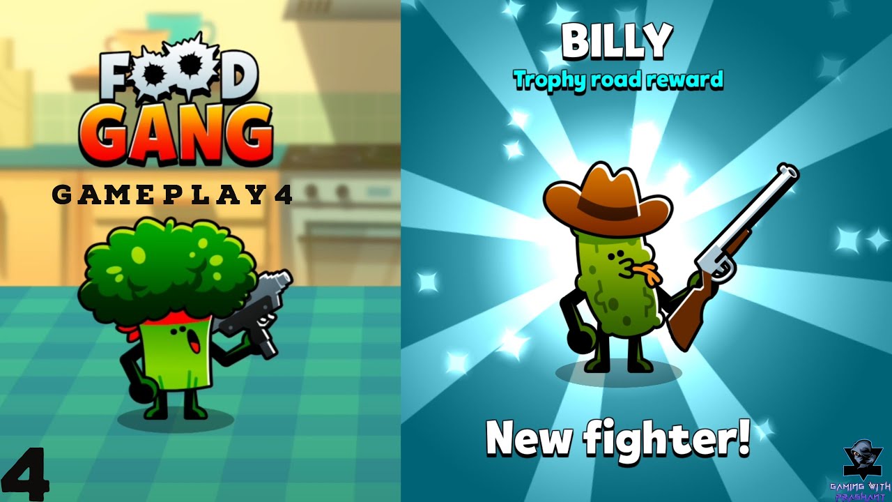 Food Gang Gameplay Walkthrough Part -4 New Fighter BILLY (Android & IOS)
