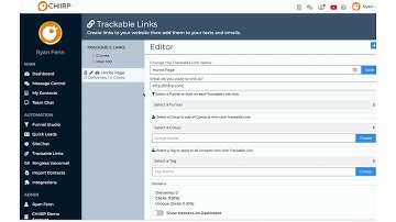 CHIIRP - Creating a Trackable Link