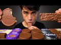 ASMR MILKA CHOCOLATE COVERED WAFER (Crunchy Eating Sounds) No Talking | McBang ASMR