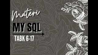 Materi My SQL