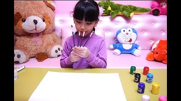 Practice drawing and coloring for babies - vẽ và tô màu chú thỏ và củ cà rốt