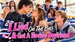 Dumped my jerk on the school bus, lied the hockey captain was my boyfriend—then he appeared!#drama screenshot 4