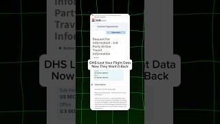 DHS Wants All Your Flight Data (Again)