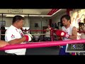 Manny Pacquiao Getting Ready for his Match Against Lucas Matthysse