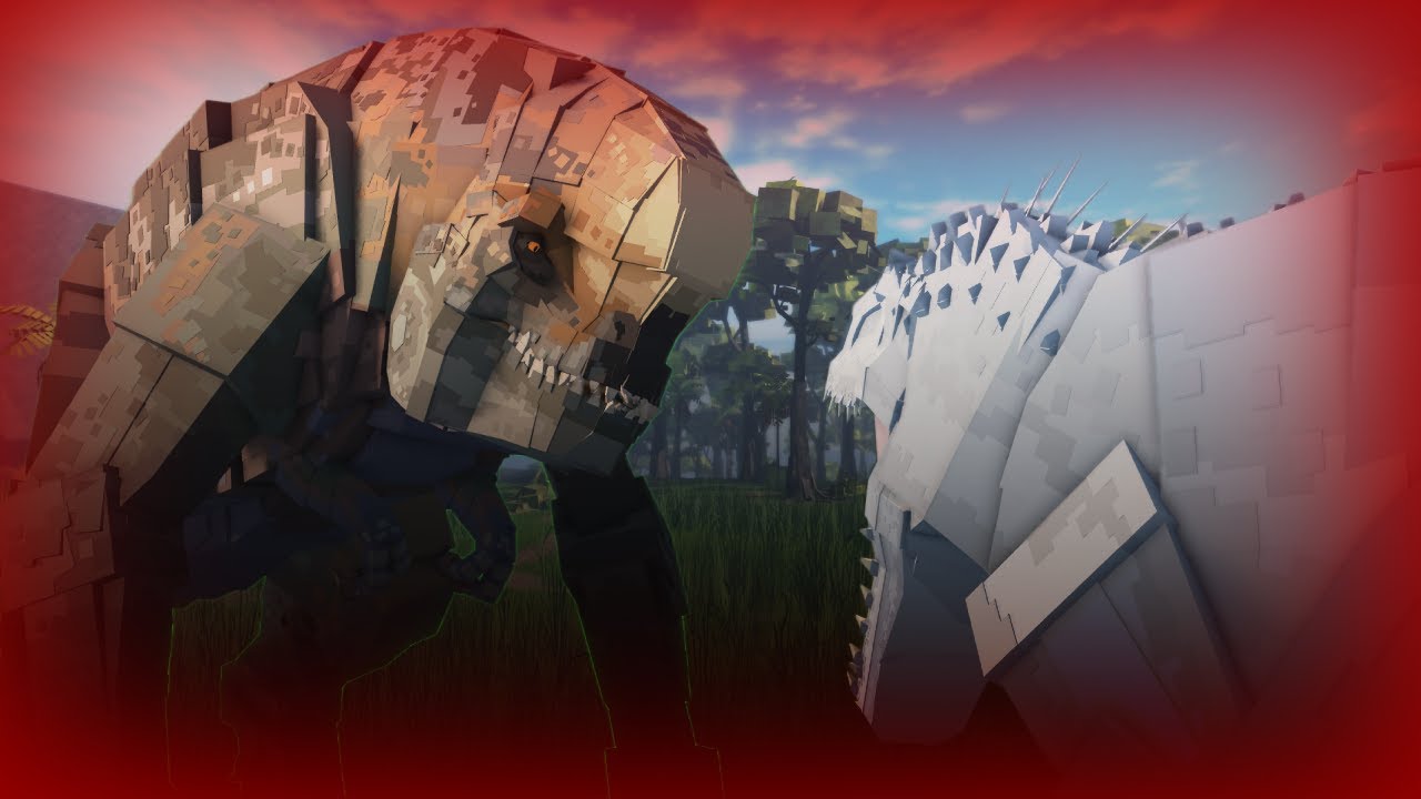 Indominus rex vs D-rex - Jurassic blocky cinematic