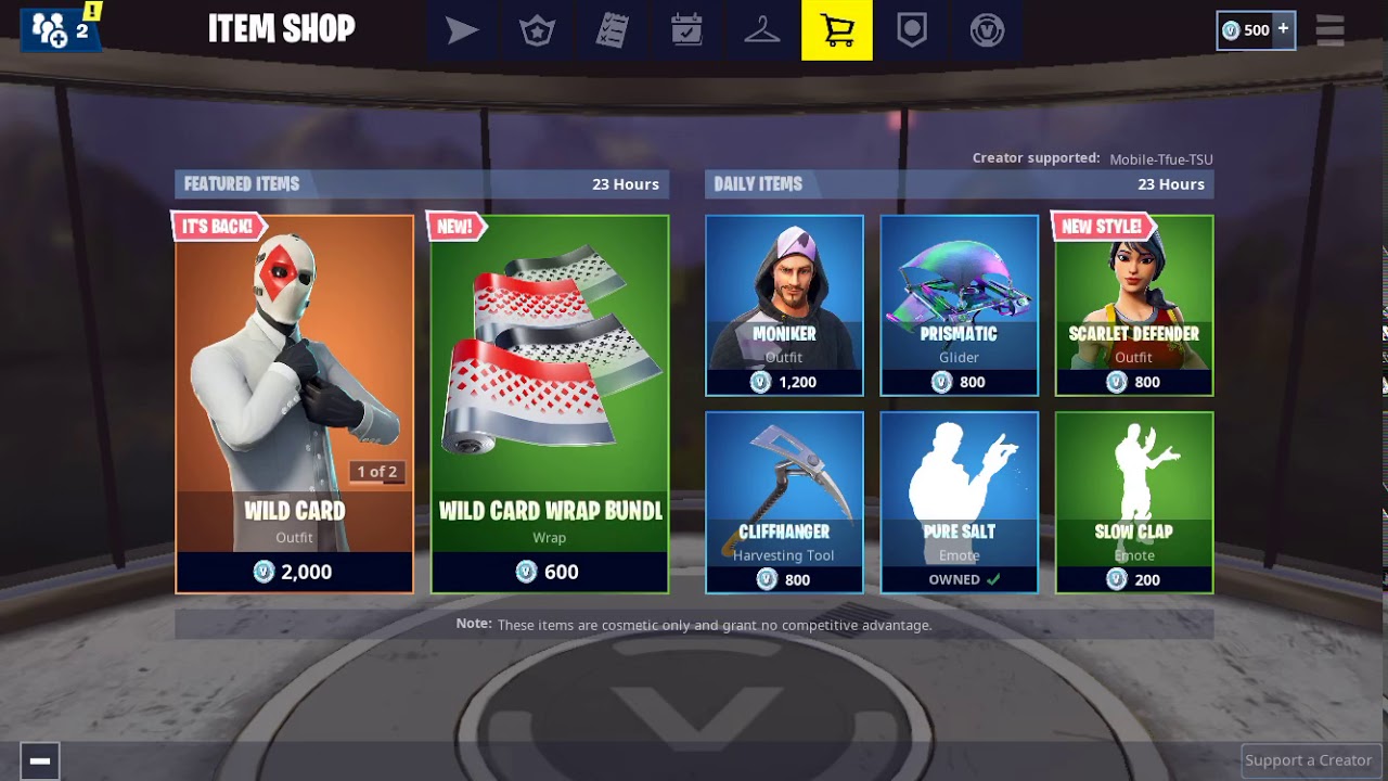 Wild card has returned, new getaway gun wraps and new edit style for scarlet defender!!!itemMarch 13