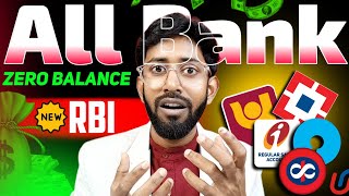 RBI Big Update BSBDA Account Open In Hdfc Bank , Hdfc Bank Zero Balance Account Open, Icici Zero Ac