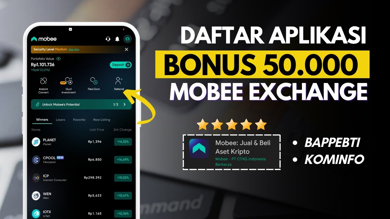 Daftar Mobee Exchange Bonus 50 Ribu ETH | Bonus Pengguna Baru Mobee Exchange