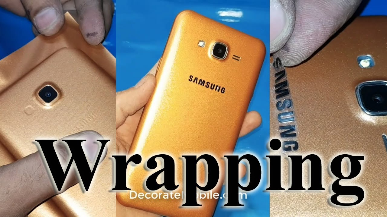 How to lamination samsung mobile with logo wraping tricks - YouTube