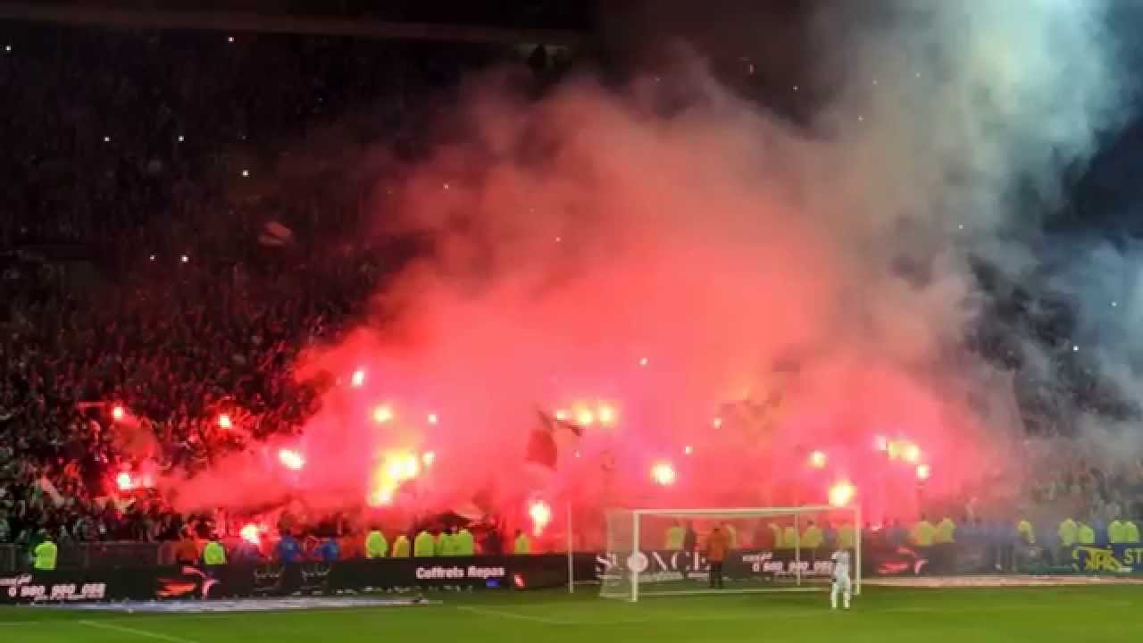 Ambiance Kop Sud - Stade Geoffroy Guichard - ASSE - Ea Guingamp - YouTube