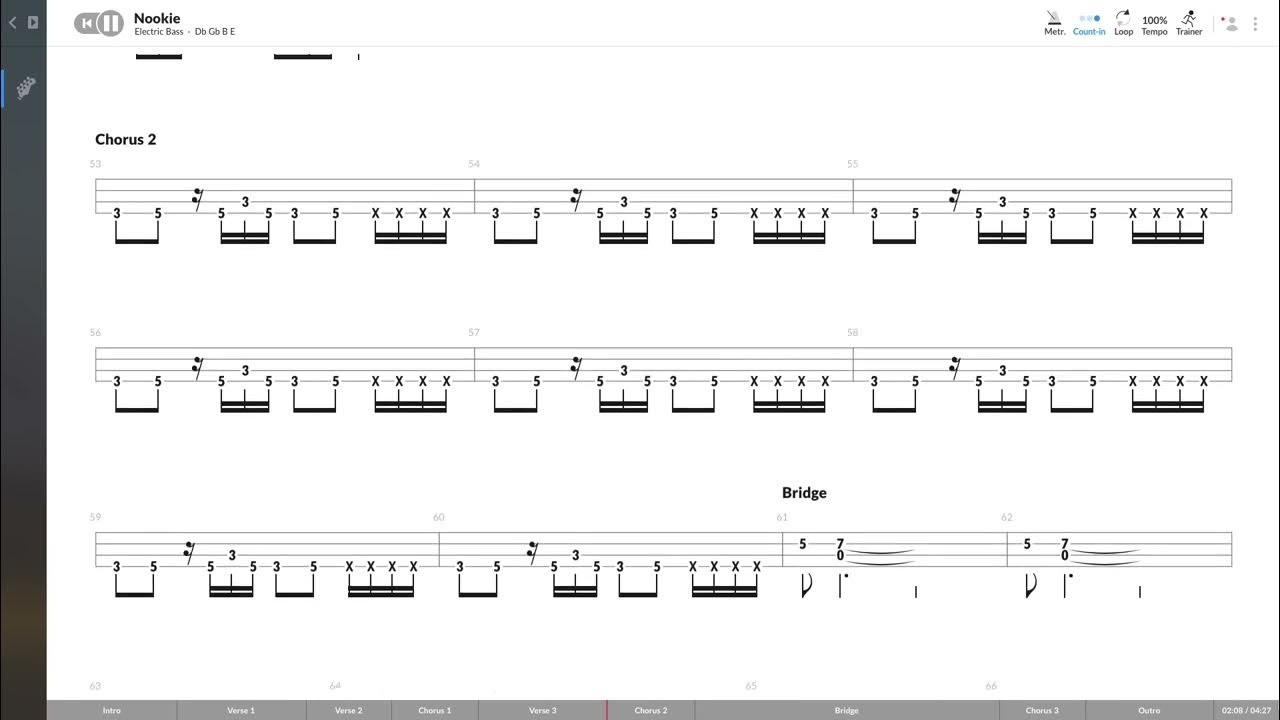 Limp Bizkit Nookie (BASS TAB PLAY ALONG) YouTube