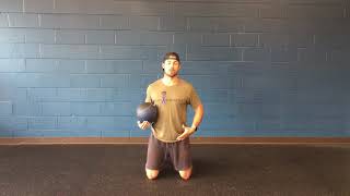 Medicine Ball Kneeling Rainbow Slams