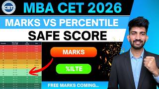 Mba cet Marks Vs Percentile 2026 | Calculate Mba cet Marks and Percentile 2026