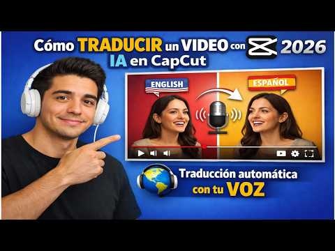 Miniatura del video «Cómo TRADUCIR un VIDEO con IA en CapCut 🌍 Traducción automática con tu VOZ (2026)»