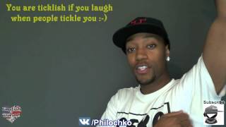 Are you Ticklish??? English Lesson
