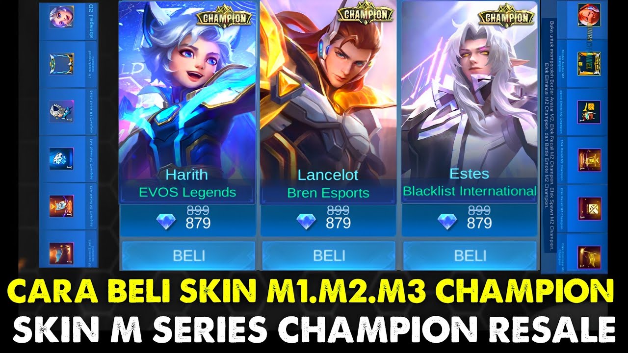 CARA BELI DAPATKAN SKIN M1 M2 M3 CHAMPION SKIN RESALE CARA DAPAT SKIN cara-beli-dapatkan-skin-m1-m2-m3-champion-skin-resale-cara-dapat-skin