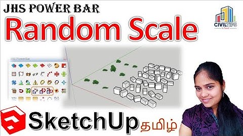 Sketchup (தமிழ்)How to random scale to all selected objects at once with JHS Powerbar Plugins