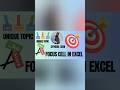 # FOCUS CELL IN EXCEL