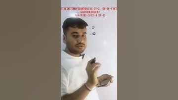 If the system of equations kx−5y=2,    6x+2y=7 has no solution, then k= (a)−10 (b) −5 (c) −6 (d) −15