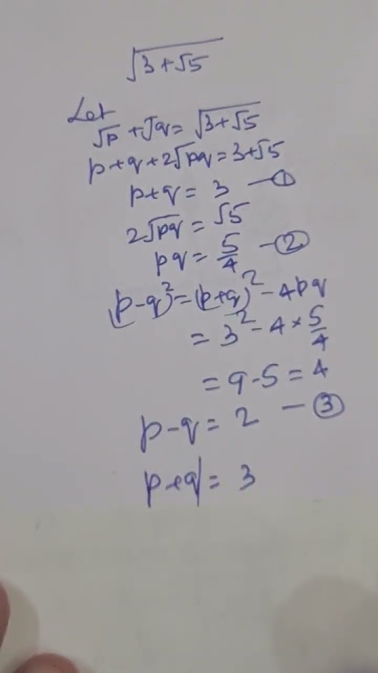 How to determine square root of 3 5 youtube