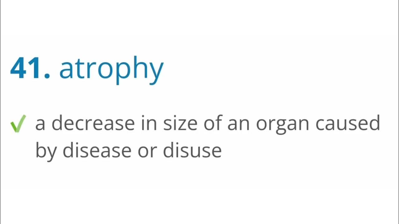 atrophy meaning sentence and pronunciation YouTube