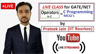 Operators in C Live Class  MCQ's (PART - 1)  by Prateek Jain