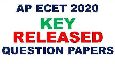 AP ECET 2020 KEY RELEASED | How to make objection. EDUtalks
