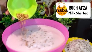 1 Glass = Instant Relief from Heat! Rooh Afza Doodh Sharbat Recipe ????❄️