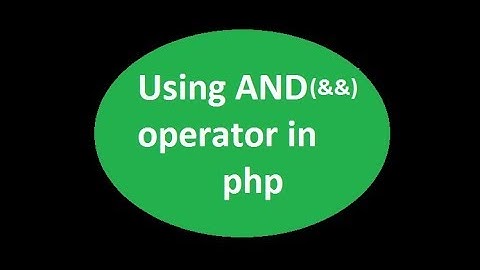 Logical operator in php