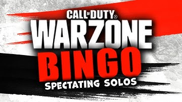 Spectating Random Players Warzone | BINGO Spectating Solo