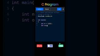 Information Easy C program to Check palindrome number 😳 | #c #program News