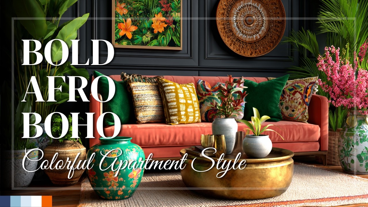 Colorful Afro Boho Apartment Decor with Polished Glam 🌸 Tiny Spaces Styled to Feel Grand