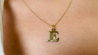 Video: E Initial Necklace DOT DIAMOND