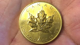 Is this Canadian Maple Leaf gold coin real?