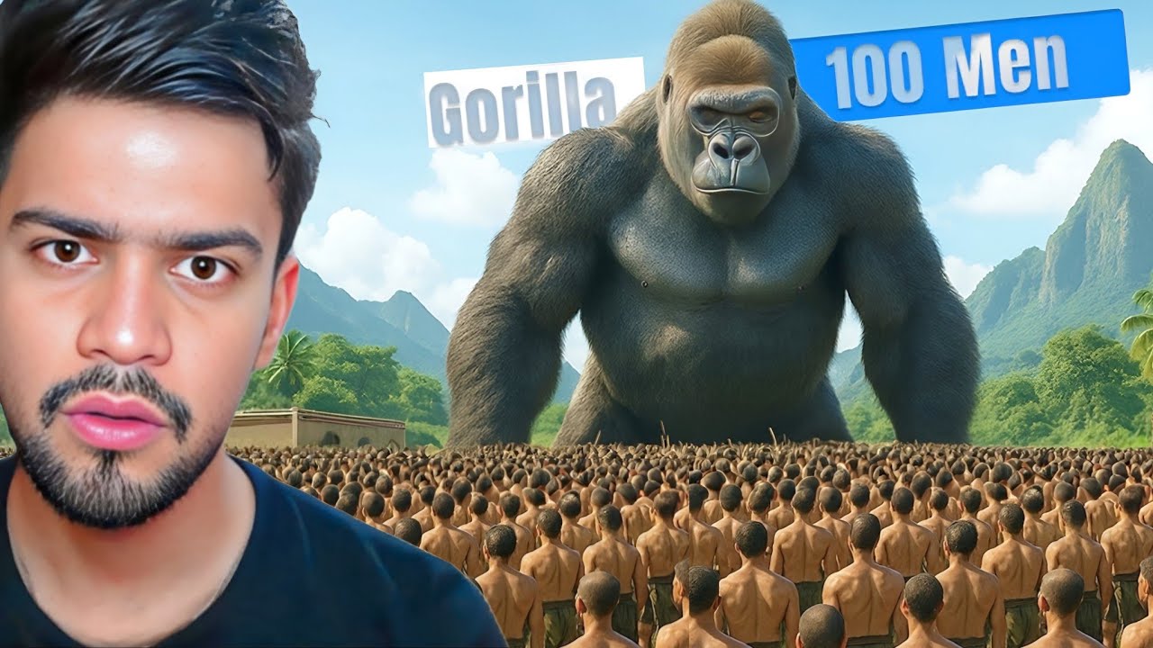 1 GORILLA VS 100 MEN! FOXXEDO GAMING