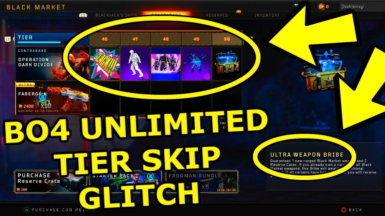 UNLIMITED BO4 TIER GLITCH! BO4 GLITCHES! TIER GLITCH BO4! GLITCH BLACK OPS 4! BO4 GLITCH!