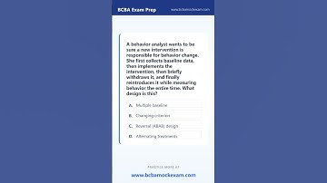 BCBA Mock Question in 60 Seconds