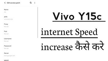 Vivo Y15c How To increase internet Speed